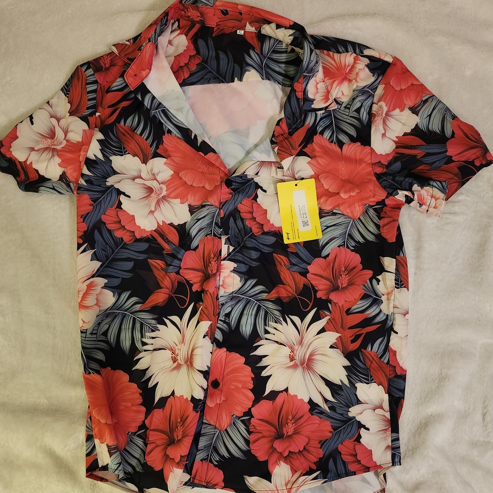 Tropical Floral Men's Casual Shirt